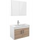 Mayer Ece Banyo Dolabı - Sonomo Meşe / Beyaz (80 cm)