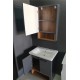 Mayer Karanfil Antrasit Banyo Dolabı + Ayna + Lavabo
