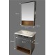 Mayer Karanfil Antrasit Banyo Dolabı + Ayna + Lavabo